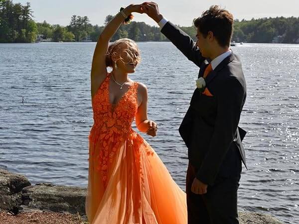 Orange Homecoming Dress For Wedding